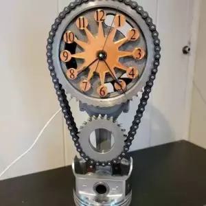 시계 체인 복고풍 회전기어 기계식 탁상 버클 갈색