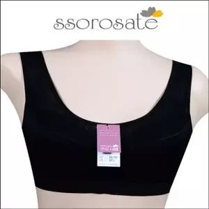 부분망사원단 통기 편안한 노와이어 런닝형 후크브라 (WFJ68NY)