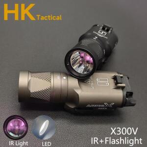 SOTAC 금속 X300V IR 스카우트 라이트 전술 LED 손전등 맞춤 20mm Picatinny 레일 Airsoft 사냥 총 무기 조