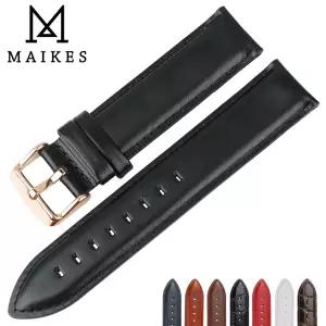 호환 MAIKES 품질 가죽 시계 밴드 13mm 14mm 16mm 17mm 18mm 19mm 20mm 시계 밴드 DW 다니엘 웰링턴 스트랩
