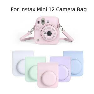 Instax Mini 12 카메라 케이스 용 어깨 끈이포함 Fujifilm 필름 가방 PU 가죽 소프트 보호 Tre Bag