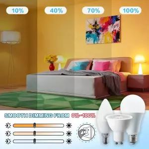 LED전구 5개입 주광색 조광 전구 E27 E14 GU10 베이스 LED 조명 램프 5W 9W 10W 15W 20W RA80 실내등용