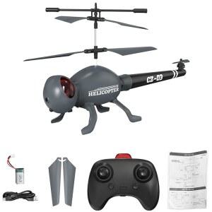 하이루콘 CZ03 리모컨 헬리콥터, 자이로가 장착된 3 5채널 미니 잠자리 장애물 회피, LED 조명, 초보자를 위한 비행기 선물