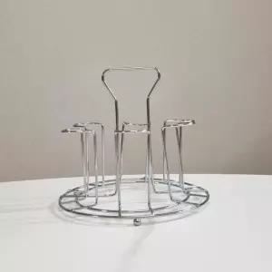 스텐 컵꽂이 6구 커피잔 맥주잔 컵정리대 컵거치 주방정리