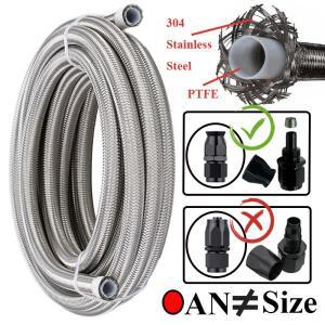 1M/2M/3M/5M AN3 AN4 AN6 AN8 AN10 레이싱 호스 304 스테인레스 스틸 브레이드 PTFE 연료 오일 라인 쿨러