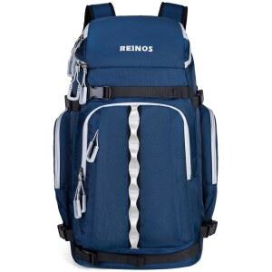 REINOS 여행용 스키 부츠 백팩 - 액세서리용 내구성 백팩, 60L 방수 패딩 스노우 스케이트 백 스노보드 부츠, 헬멧, 고글용 기어