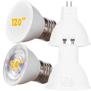 LED 스포트라이트 램프 에너지 효율 전구 웜톤 백색 조명 6W 다운라이트 천장 GU10 MR16 E27 E14 220V