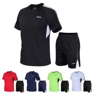 편한 시원한 스판 쿨 운동복 트레이닝 반팔반바지세트 트레이닝복 여름 남자