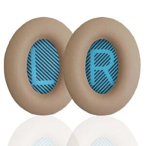 [미국배송] 보스 콰이어트 컴포트용 이어 패드 35 소프트 프로틴 가죽 교체 QC 45/35 / 25/15 QC2 AE2I AE2W 사운드 링크/사운드 트루 (QC35-카키앤블루)