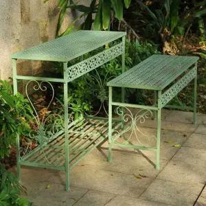 철제 엔틱 화분 스탠드 받침대 가드닝 선반 인테리어 받침