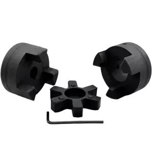 Saelno 1/2인치에서 7/8인치 L090 유연한 3피스 L-Jaw 커플링 세트 및 통나무 목재 스플리터용 고무