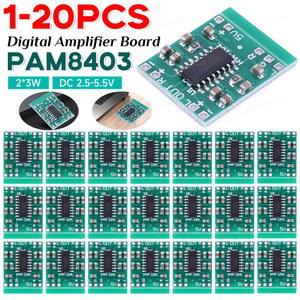 음향판 PAM8403 미니 디지털 앰프 보드 클래스 D 스테레오 오디오 효율적인 2 5 5V USB 전원 공급 장치 2x3W 1 20