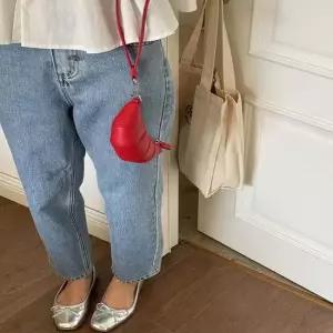 미니 크로와상백 미니 패션잡화 백 클러치백 미니백 손 여성 보조 여행 여자 파우치 토드백 백팩