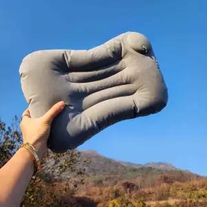 목쿠션 에어 캠핑베개 여행 에어펌프 목베개