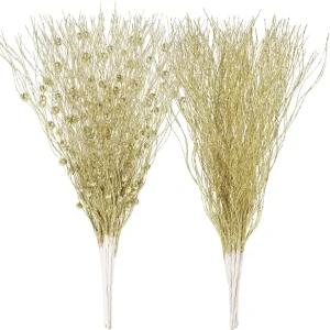 셰리카 16Pcs 인조 글리터 베리 줄기 크리스마스 트리 구슬 스틱 장식품 추천 나뭇가지 꽃병 채우기 장식용