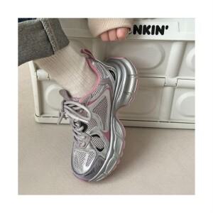 메탈릭 키높이 어글리 스니커즈 운동화