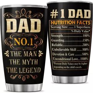 제누아 웃긴 아빠 영양 팩트 커피 머그잔 신화 속 남자 전설 인용문 아버지의 날 20온스 단열 스테인리스