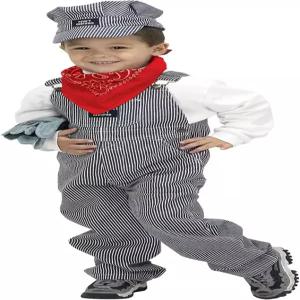 에어로맥스 주니어 캡 악세사리가 장착된 기차 엔지니어 수트 사이즈 4/6