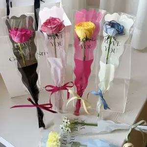 한송이 물결 꽃다발포장지 50매 플로드지 꽃포장지 장미포장지 플로드지