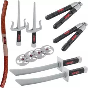 리버티 닌자 전사 장난감 무기 역할극 세트 들이 가장한 플레이 원피스 업 배틀 코스튬 악세사리 수입