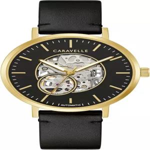 카라벨 바이 불로바 남성 원피스 자동 시계 스테인리스 스틸 오픈 조리개 41mm