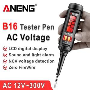 ANENG B16 스마트 감지 디지털 측정 펜 비접촉식 12V-300V 전압 NCV 프로빙 테스터 미터 도구