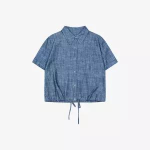 [베스띠벨리]스트링턴업셔츠형블라우스BLBAH2424ID