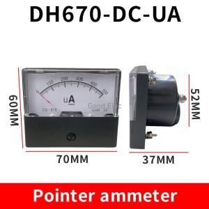 DH-670 DC uA 아날로그 마이크로전류계 패널  암페어 계량기 전류 테스터  50uA 100uA