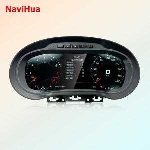 루보식 폭스바겐 폴로 2012-2018용 나비화 LCD 디지털 계기판 무선 카플레이 HDMI 자동차 가상 주행거리계