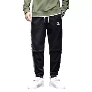 남성 데일리 배기핏 바지 와이드핏 조임 스타일 편지 패치 하렘 맨투맨 끈 레터링 배기 조거팬츠 슬림 캐