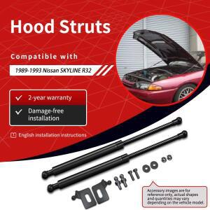 SEMTAY 후드 스트럿 닛산 스카이라인 R32 보넷 리프트 지지대 용수철 임팩 댐퍼 1989-1993 호환
