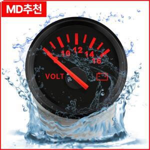 보트 자동차 요트용 방수 전압계 범용 볼트 게이지 계량기, 빨간색 백라이트 포함, 52mm, 8-16V, 신제품