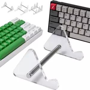 아크릴 키보드 거치대 선반 진열대 트레이 투명 1단 키보드거치대 아크릴