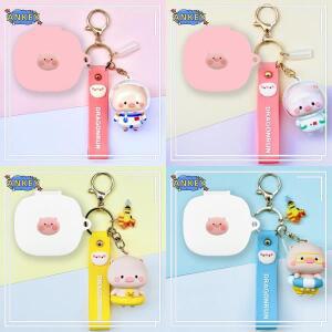 삼성 갤럭시 버드 코어 실리콘 만화 돼지 FE Buds2 Pro 라이브 이어버드 커버용 케이스