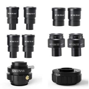 현미경 액세서리 20X 10X 조절 가능 접안렌즈 0.5X 1/3CTV 휴대폰 유지보수용 사용 적합