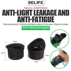 RELIFE M-26 3D 고글 세트안 생물학적 스테레오 현미경 망원경 단안 용 고무 접안 렌즈 커버 가드