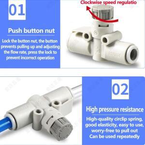 2/3/5개 SMC 타입 공압 파이프라인 속도 제어 밸브 AS1002F/2002F/2052F/3002F 그라데이션 스로틀 피팅