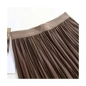 여성패션 쉬폰 스커트 양면에 허리벤딩 망사 추동 분위기의 롱 입다 를 DL4