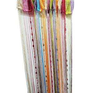 침실과 거실을 위한 LBttny 보호 장식 마크라메 커튼, 현관과 결혼식 배경을 구슬 컬러풀