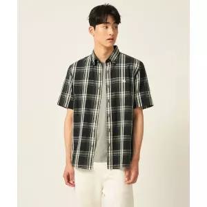 [국내매장정품] 빈폴 BEANPOLE MEN 이지케어 빅체크 반소매 셔츠 그린 BC5465C53M 176198