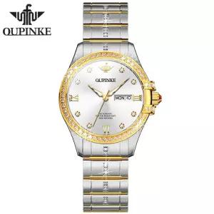 Ou핑크e 자동 Mechanical 여성’s 시계 [세금포함] [정품], 다이아몬드, Luminous, Date Day 디스플레이 손