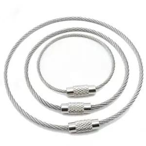 고품질 다용도 스텐 와이어 키링 열쇠고리 걸이 고정 키체인 (WFK9FOA)