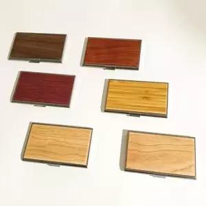 명함 지갑 우드 케이스 쿠폰 카드 보관 이니셜 각인 (WFK9FRF)