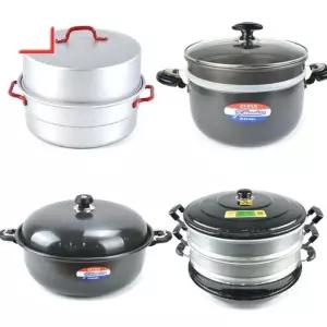 대용량 2단 알루미늄 찜통 실리콘찜시트-노랑 110mm (WFK9OAN)