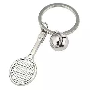 테니스 열쇠고리 금속 키체인 키링 라켓 공 액세서리 (WFK9FI9)
