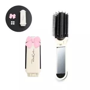 고품질 접이식헤어빗 휴대용 접이식 거울 빗 소품빗 예쁜빗 (WFK9GNH)
