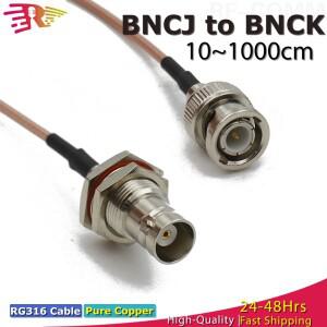 RG316 Q9 BNC 남성-BNC 여성 케이블 동축 점퍼 피그테일 압착 고속  WiFi 안테나 연장