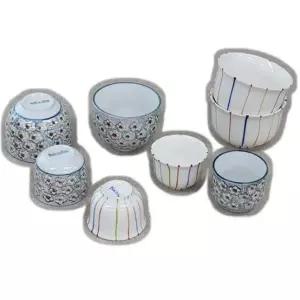 도자기술잔 부용찻잔 부용주전자 색동 소주잔 1P (WFK9OI4)