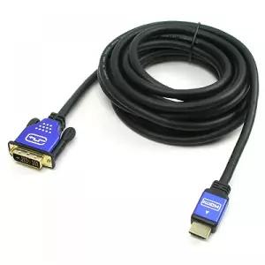 HDMI to DVI 케이블 고급형 블루 메탈 5m HDMI PC 모니터 컴퓨터 노트북 TV연결