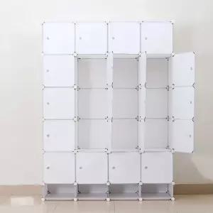 심플리 화이트 선반 옷장 (140x200cm)